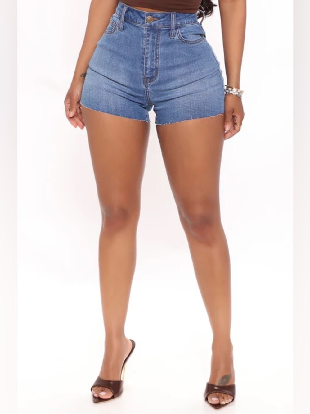 Medium Blue Wash Jean Shorts- Size 7